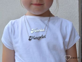 prezen dla Klaudi, Naszyjnik srebrny z imieniem Klaudia. Delikatny naszyjnik srebrny z imieniem Klaudia ✓ Naszyjnik próba 925 (8).JPG